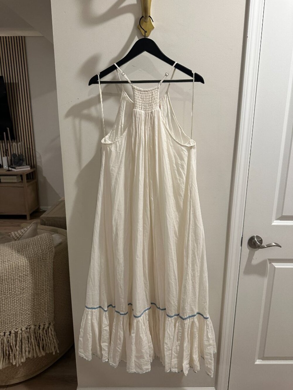 FREE PEOPLE Tip Toeing Tulip Midi Dress in Whisper White Size Small - Picture 7 of 13
